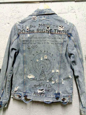 ZARA MAN DENIM DO THE RIGHT THING JACKET