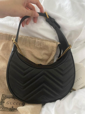 Gucci Marmont Half moon shaped mini bag