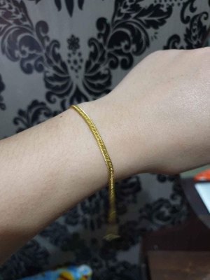 18K SAUDI GOLD TRIPLE LOCK BRACELET