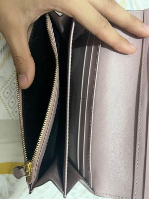 Burberry Pink and Brown Porter Wallet