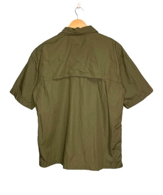 Gu by Uniqlo Utility Olive Button Down