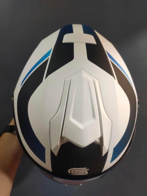 SPORTGRADE V2 MATTE WHITE FULL FACE HELMET WITH IRIDIUM LENS