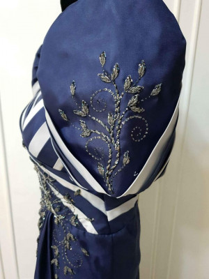 Navy Blue Filipiniana gown