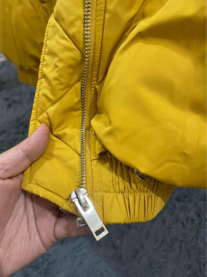 Authentic Zara TRF Yellow Puffer Jacket Hoodie