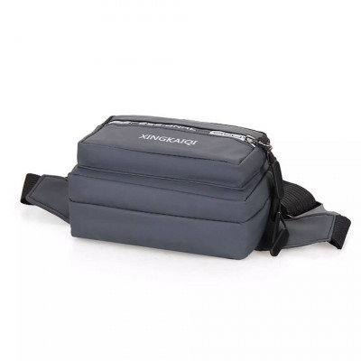 Waterproof Crossbody Belt Bag Made of Nylon with 3 Main Compartments