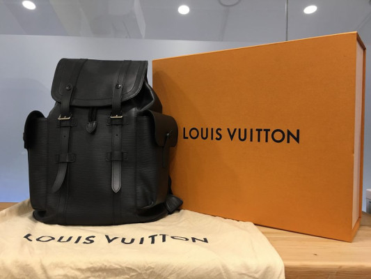 Louis Vuitton Christopher Backpack Epi Leather Black