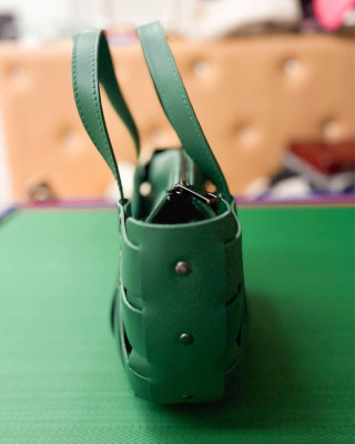 VERA PELLE Italy Bag (Bottega Inspired) GREEN