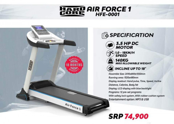 HARDCORE Motorized Treadmill 3.5 HP