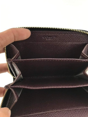 COACH SMALL ZIP AROUND CARD CASE IN COLORBLOCK