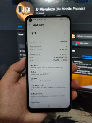 LG Q61 4GB RAM/64GB ROM Openline Single Sim