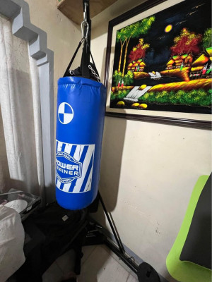 Kix Punching Bag with Foldable Bulls Stand - Rarely Used