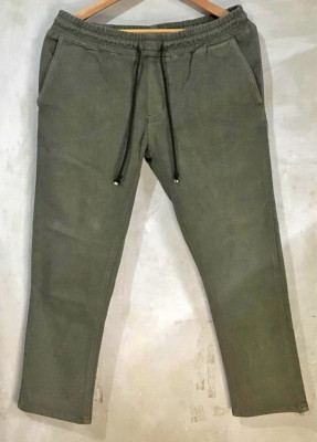 Ankle Pants Cotton Army Green Medium 32-34