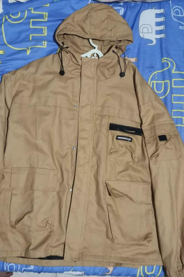 Brown Cargo Jacket with hood (3XL)