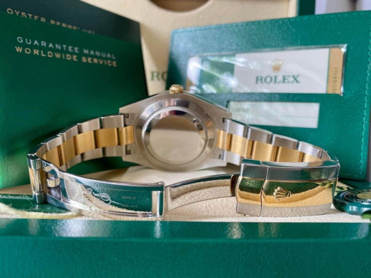 Authentic Rolex DateJust II 18k Gold and Steel Champagne Stick Dial Watch for Me