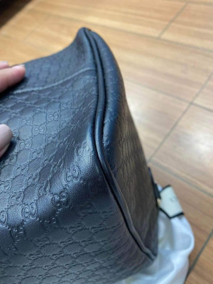Gucci Guccissima Leather Boston Bag