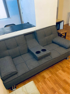Sofa Bed w/ Beverage Holder