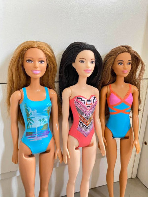 Bundle: Barbie Summer Beach Dolls (Nikki, Raquelle, and Teresa)