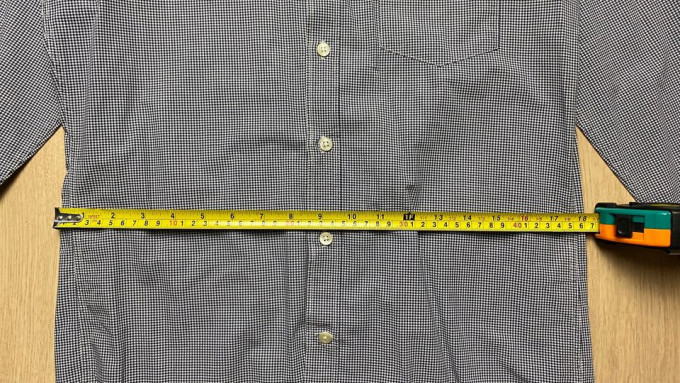 H&M Checkered Button Long Sleeve Polo