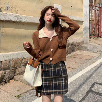 Korean style knitted long sleeved