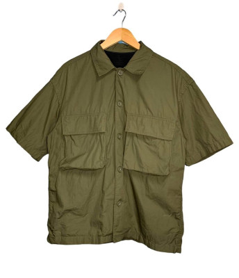 Gu by Uniqlo Utility Olive Button Down