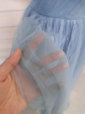 Pastel-Dusty Blue Tulle Gowns