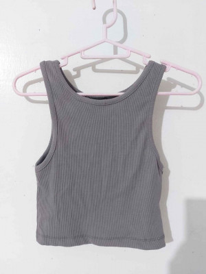 Zara racer back top gray Small- Brandnew