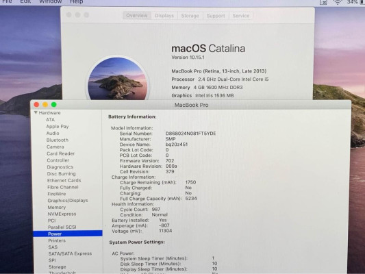 MacBook Pro 2013 4/128 13-inch