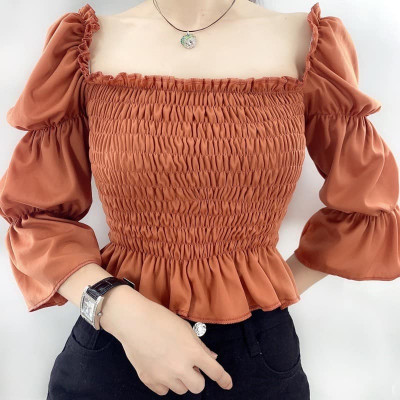 Puff smoked blouse 🔥