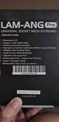 Rakk Lam Ang Pro Used - Wireless Keyboard