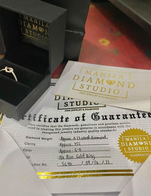 Minimalist diamond knot ring