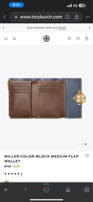 Tory burch miller color block wallet