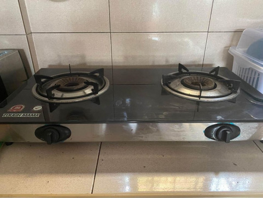 Double glass gas stove