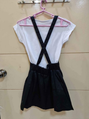 Fralific black jumper skirt for girls