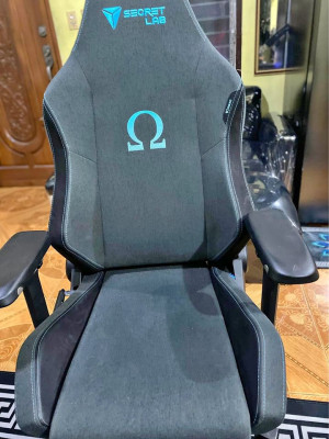 Secret lab Omega gaming chair charcoal blue Soft weave