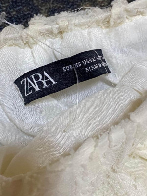 Zara White Puffsleeve Dress