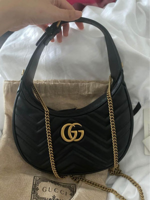 Gucci Marmont Half moon shaped mini bag