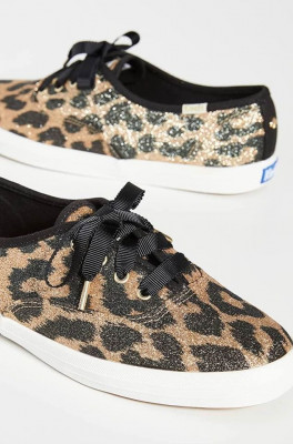 Keds x Kate Spade New York Champion Glitter Leopard Women's, Authentic & Brand n