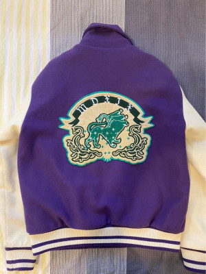 Zara Man Varisty Jacket Purple