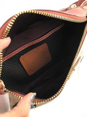 COACH RIVINGTON BELTBAG IN SIGNATURE CANVAS WITH PATCHES