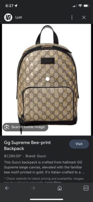 GUCCI BEE-PRINT BACKPACK