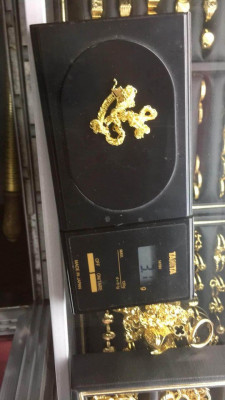 Saudi gold 18k anklet triple lock