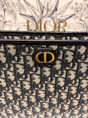 Dior Blue Oblique Jacquard 30 Montaigne Pouch- Brand new