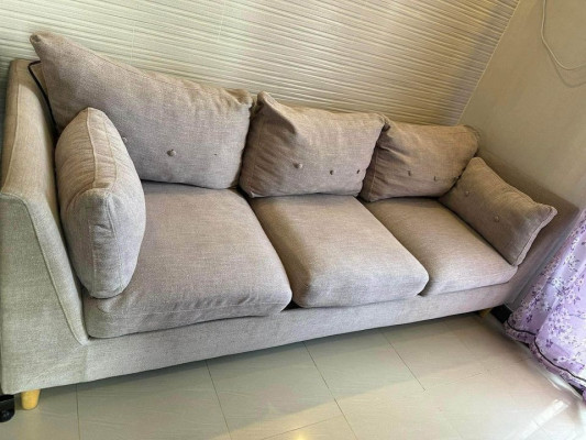 Three seater fabric sofa
