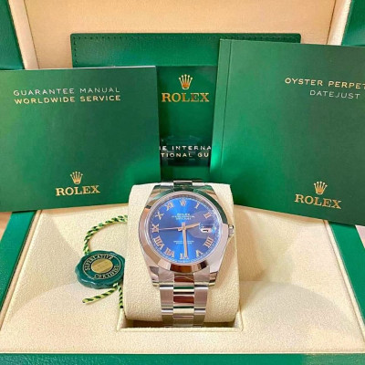 2022 Brand New Rolex Datejust 41 Azzurro