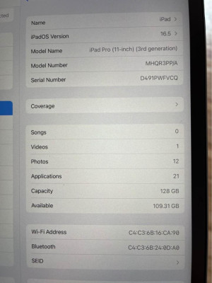 iPad Pro M1 128gb Wifi 11 FIXED PRICE