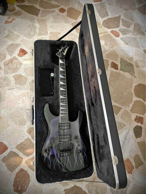 Jackson USA Select SL2H Soloist Electric Guitar Blue Ghost Flames