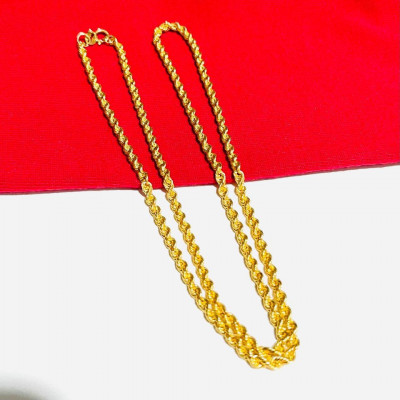 LEGIT 18k Saudi Gold PAWNABLE 20inch ROPE CHAIN NECKLACE Unisex