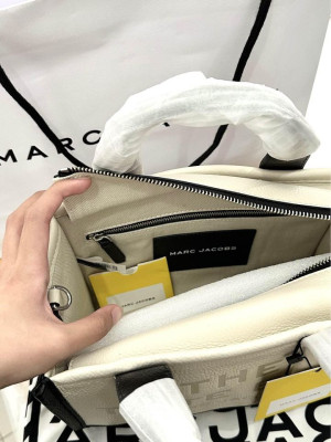 Marc Jacobs Leather Mini Tote Bag in Ivory Multi