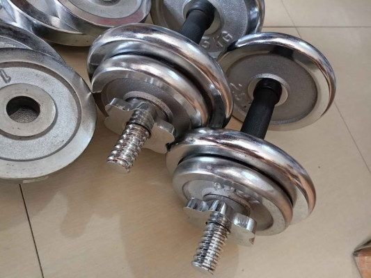 Dumbbell set chrome cast iron for takeall