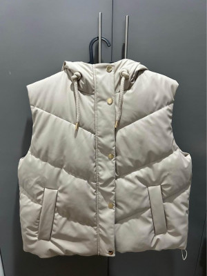 Zara Faux Leather Gilet (Puffer Vest)